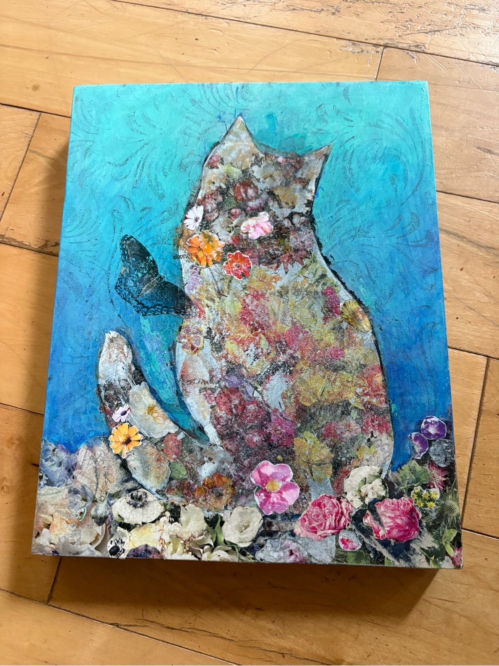Cat Mixed Media Print by Lynda Hyndman
